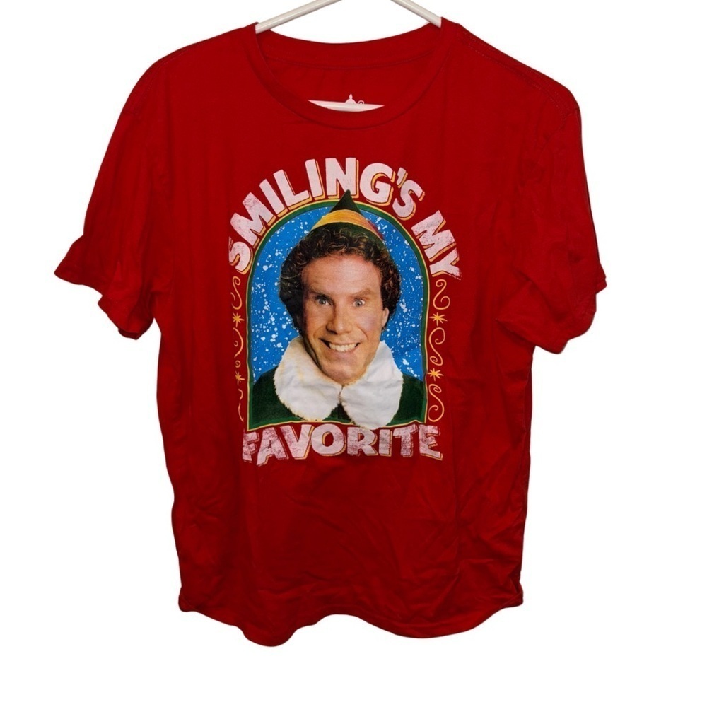 ELF Red Short Sleeve Tee Retro Graphic | XL